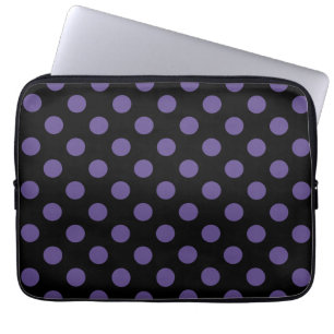 Capa Para Notebook Bolinhas ultravioletas em preto