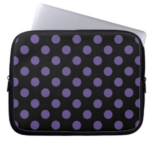 Capa Para Notebook Bolinhas ultravioletas no preto