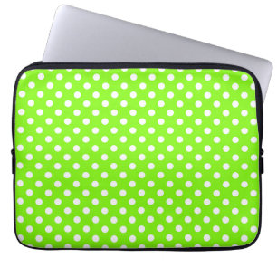 Capa Para Notebook bolinhas verdes, brancas e verdes