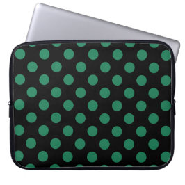 Capa Para Notebook Bolinhas verdes e pretas