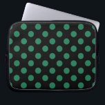 Capa Para Notebook Bolinhas verdes e pretas<br><div class="desc">Bolinhas verdes e pretas</div>