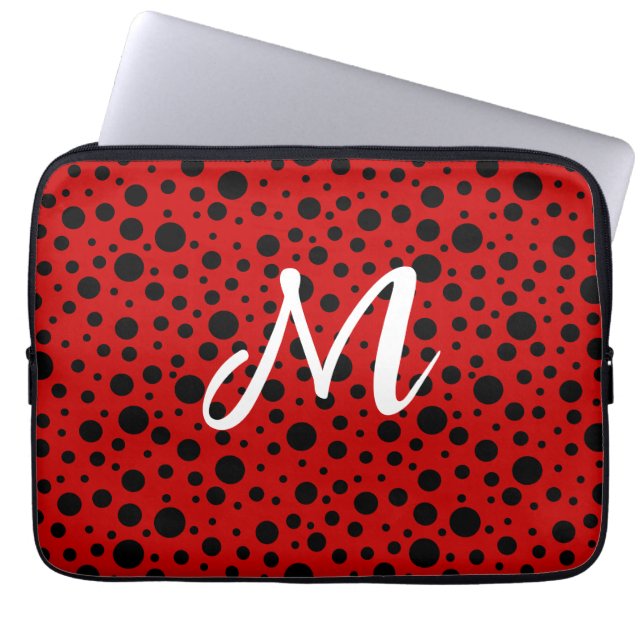 Capa Para Notebook Bolinhas vermelhas (Frente)