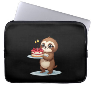 Capa Para Notebook Bolo de Aniversário Engraçado com Fantasia de Preg