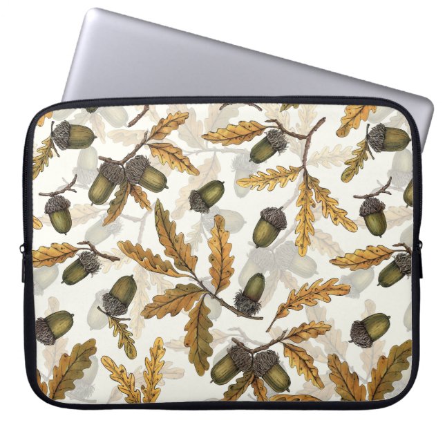 Capa Para Notebook Bolotas de carvalho em branco (Frente)