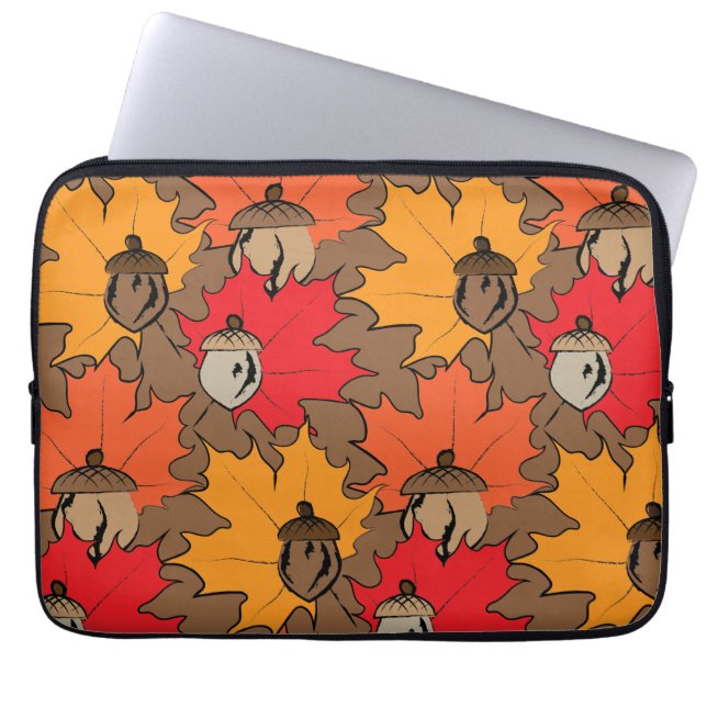Capa Para Notebook Bolotas e folhas V (Frente)