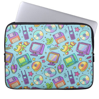 Capa Para Notebook Bolsa Acolchoada para Laptop com Estética Retro Y2