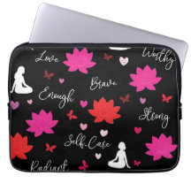 Bolsa com Design de Flor de Lótus e Autoamor para