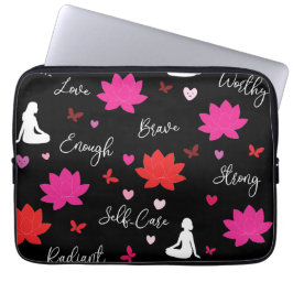 Capa Para Notebook Bolsa com Design de Flor de Lótus e Autoamor para