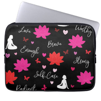Capa Para Notebook Bolsa com Design de Flor de Lótus e Autoamor para