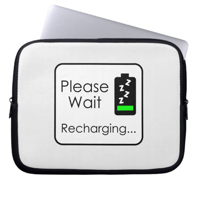 Capa Para Notebook Bolsa de Eletrônicos Aguarde (Frente)