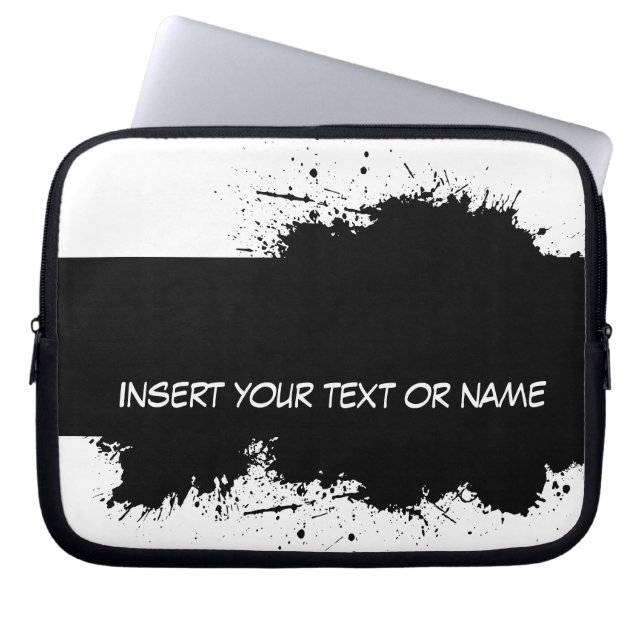 Capa Para Notebook Bolsa de Eletrônicos de Borrões de Tinta (Frente)