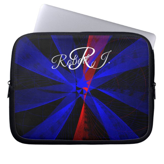 Capa Para Notebook Bolsa de Eletrônicos Geométrica Abstrata Cor de Mi (Frente)