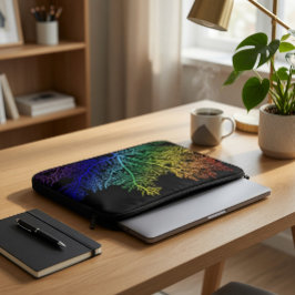 Capa Para Notebook Bolsa de Eletrônicos Orgulho Alga Arco-Íris 