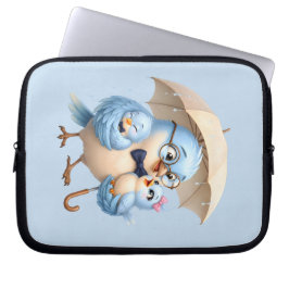 Capa Para Notebook Bolsa de Eletrônicos para Viagem Pai Pássaro Organ