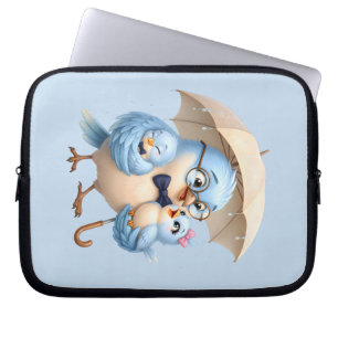 Capa Para Notebook Bolsa de Eletrônicos para Viagem Pai Pássaro Organ