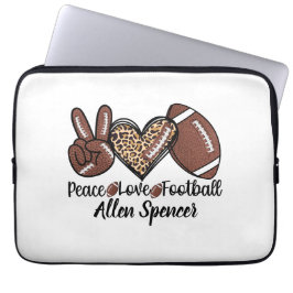 Capa Para Notebook Bolsa de Eletrônicos Paz, Amor, Futebol
