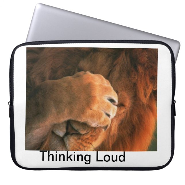 Capa Para Notebook Bolsa de Eletrônicos Thinking Loud (Frente)