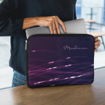 Capa Para Notebook Bolsa de laptop 15'' de Nome Personalizado Roxo Es<br><div class="desc">Abstrato escuro roxo image,  nome personalizável</div>