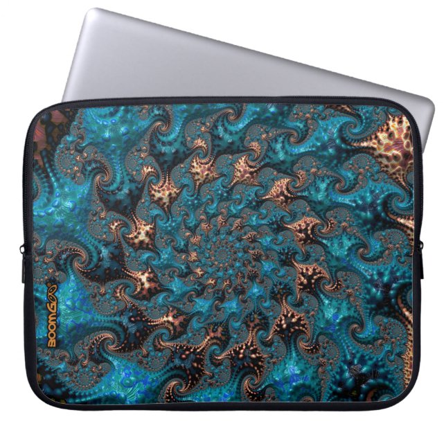 Capa Para Notebook Bolsa de laptop (15") - F1203 "Moonlight Corals" 3 (Frente)