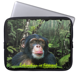 Capa Para Notebook Bolsa de laptop Africana Chimpanzé e Selva