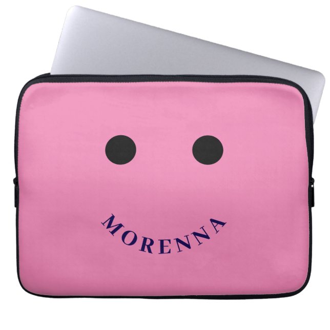 Capa Para Notebook Bolsa de Laptop Amarela Divertida (Frente)