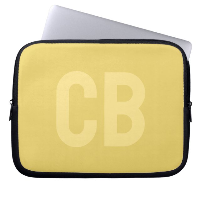 Capa Para Notebook Bolsa de laptop Amarelo Suave de Cor de Tendência (Frente)