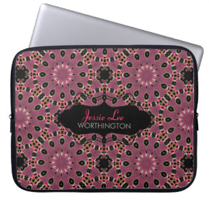 Capa Para Notebook Bolsa de laptop árabe rosa e preto