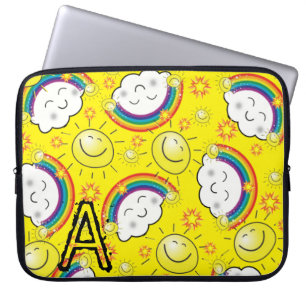 Capa Para Notebook Bolsa de laptop Arco-Íris, Sol, Nuvens, Amarelo