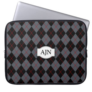 Capa Para Notebook Bolsa de Laptop Argyle Monogramada