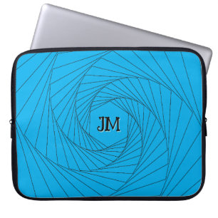 Capa Para Notebook Bolsa de laptop - Azul de ilusão óptica de perspec