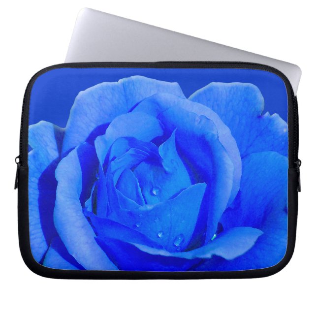 Capa Para Notebook Bolsa de laptop azul Rosa Rosa  Tabuleiro azul (Frente)