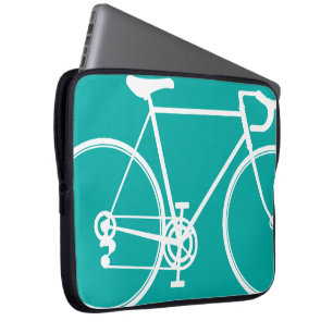 Capa Para Notebook Bolsa de laptop azul/verde do design da bicicleta
