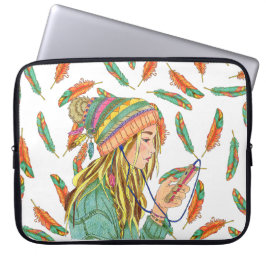 Capa Para Notebook Bolsa de laptop Boho Girl