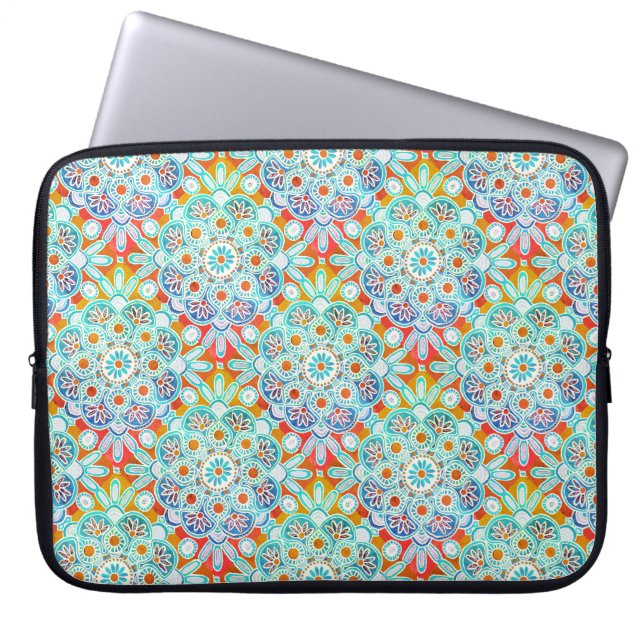 Capa Para Notebook Bolsa de laptop Boho Medallion (Frente)