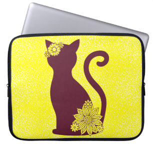 Capa Para Notebook Bolsa de laptop bonito de Silhoutte Cat