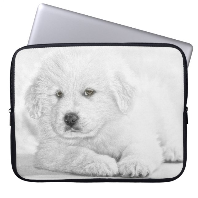 Capa Para Notebook Bolsa de laptop branca e branca (Frente)