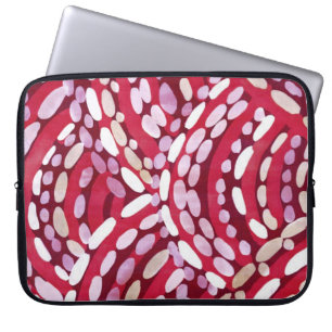 Capa Para Notebook Bolsa de laptop branca roxa vermelha semicírculo