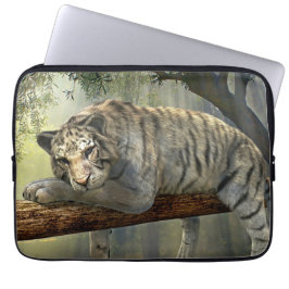Capa Para Notebook Bolsa de laptop branca Tigre
