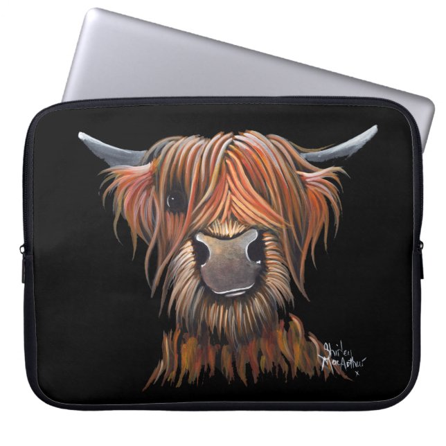 Capa Para Notebook Bolsa de laptop "BRUCE" da Escócia Highland Cow (Frente)