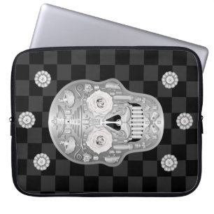 Capa Para Notebook Bolsa de laptop Chrome Calavera (Rosa Branca)