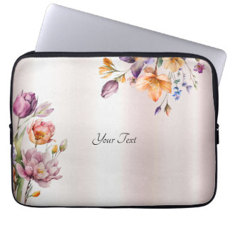 Capa Para Notebook Bolsa de laptop Colorida de Flores de Mola