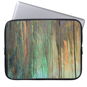 Capa Para Notebook Bolsa de laptop colorida de madeira artística