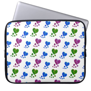 Capa Para Notebook Bolsa de laptop Colorida do Coração