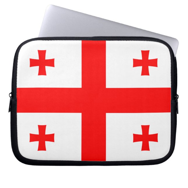 Capa Para Notebook Bolsa de laptop com pavilhão da Geórgia (Frente)