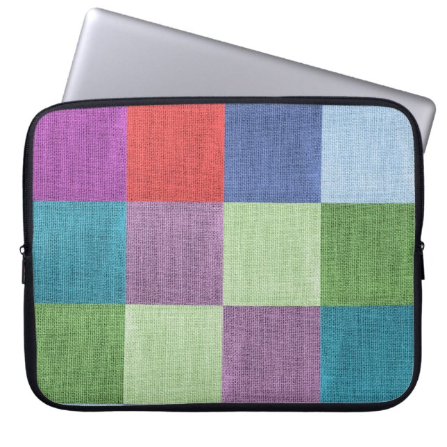 Capa Para Notebook Bolsa de laptop com várias cores verificadas (Frente)