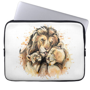 Capa Para Notebook Bolsa de laptop da família Lion