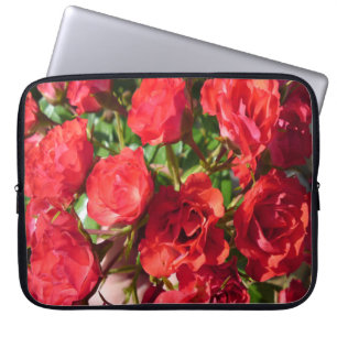 Capa Para Notebook bolsa de laptop da ventoinha do Rosa vermelha