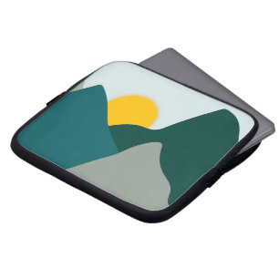 Capa Para Notebook Bolsa de laptop das Montanhas Mínimas Teais