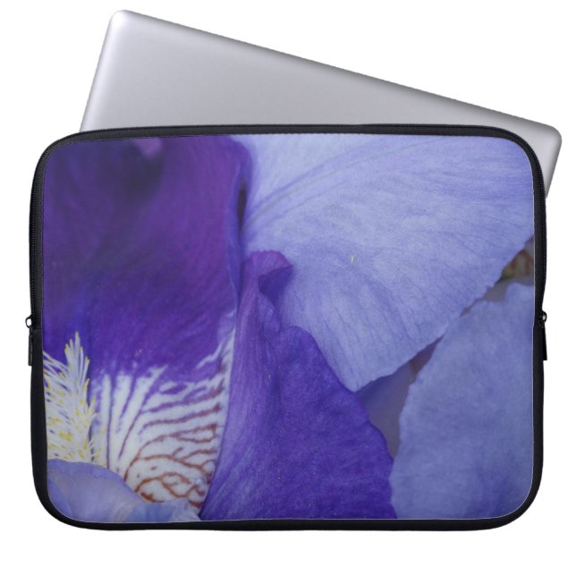 Capa Para Notebook Bolsa de laptop de 15" com Flor Íris Roxo (Frente)