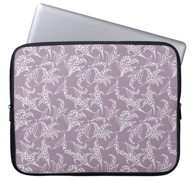 Capa Para Notebook bolsa de laptop de 15 polegadas: Lily-of-the-Valle (Frente)